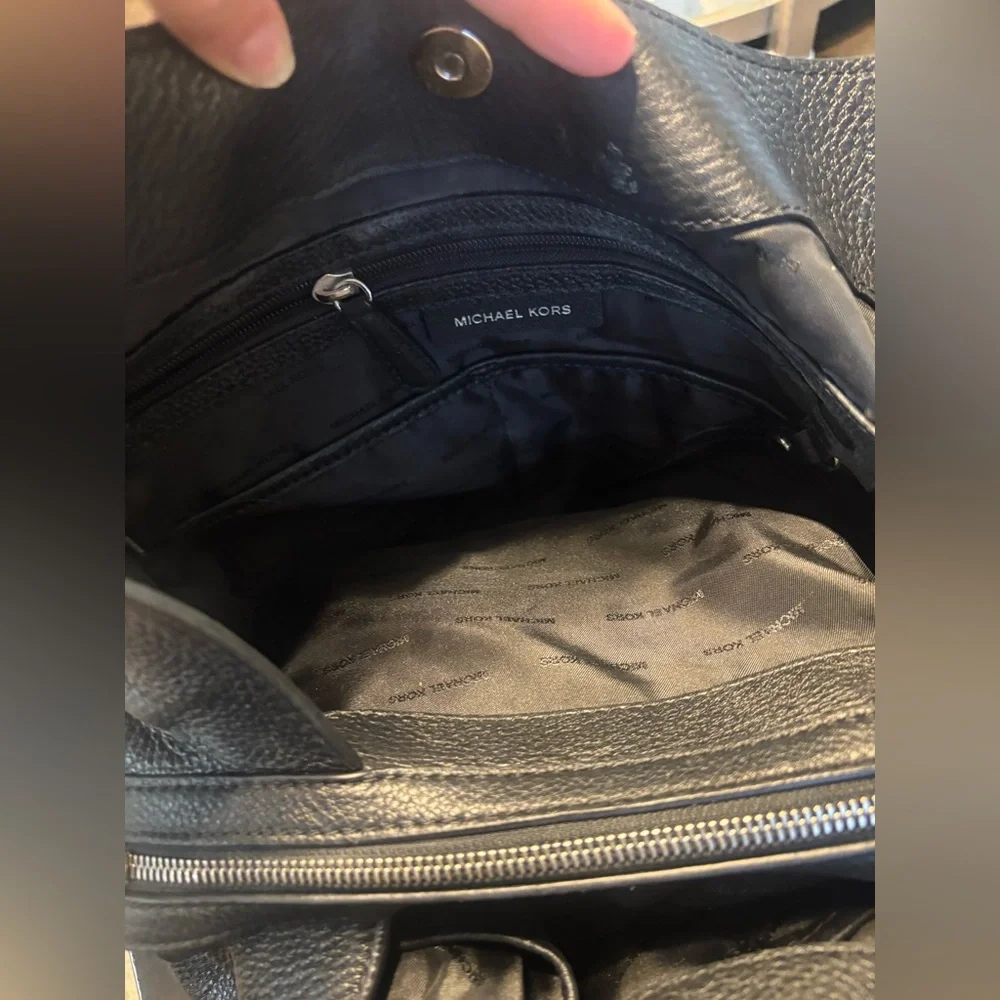 Michael Kors Black Leather Tote Bag